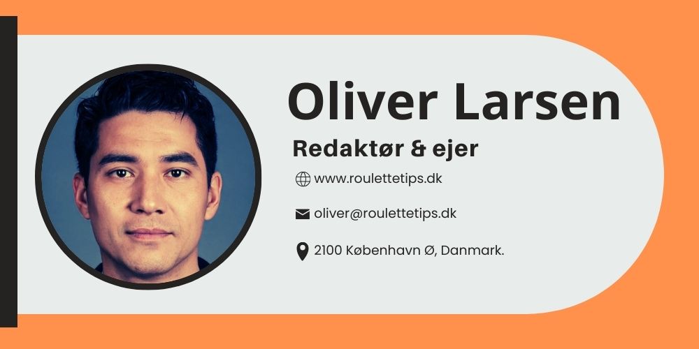 Kontaktinformationer til casino eksperten Oliver Larsen og roulette24.dk